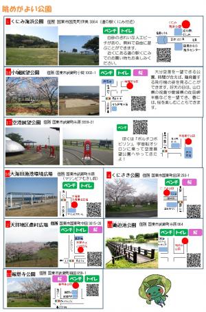 国東市公園マップ（眺めが良い公園）