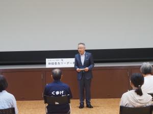 市長があいさつを申し上げています
