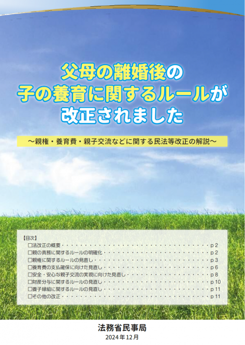 父母の離婚後の子の養育に関するルール改正