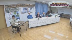 朝来地区代表5名が横並びに座っている様子