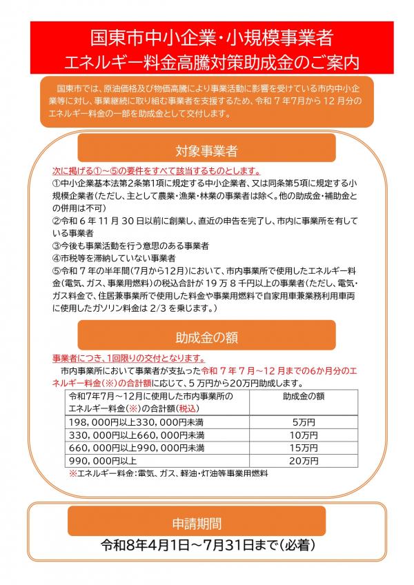 助成金案内チラシ表