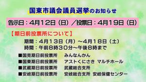 期日前投票の概要テロップ