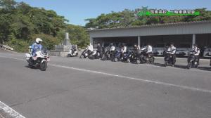 二輪車講習を受ける国東高校生