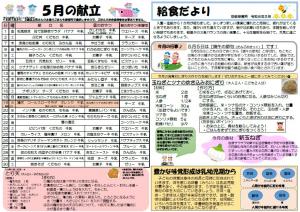 給食だより５月